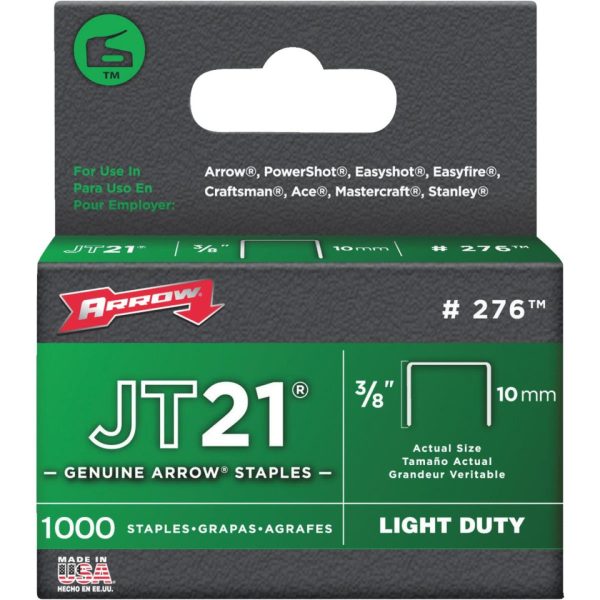 Arrow JT21 Light Duty Staple, 3 8 In. (1000-Pack) Sale