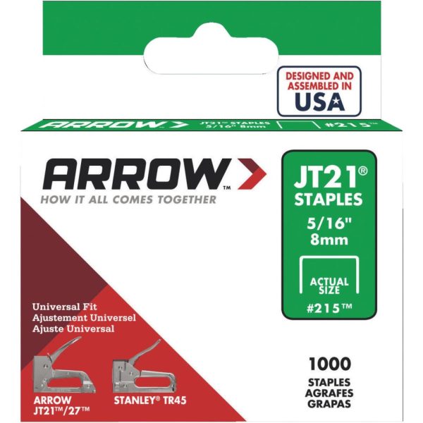 Arrow JT21 Light Duty Staple, 5 16 In. (1000-Pack) Online