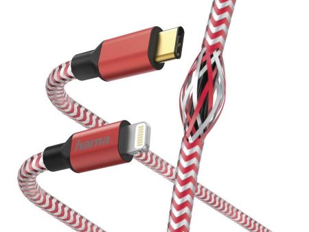 Hama 00183310 USB Type-C Cable - Lighting MFI 1.5m Red Sale