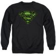 SUPERMAN : CIRCUIT S SHIELD ADULT CREW NECK SWEATSHIRT BLACK XL Sale