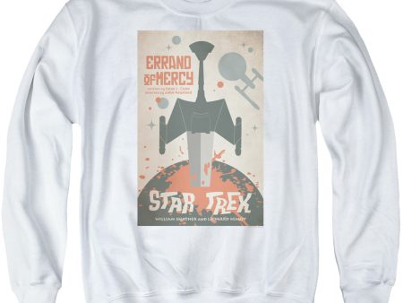 STAR TREK : THE ORIGINAL SERIES EPISODE 26 ADULT CREW SWEAT WHITE SM on Sale