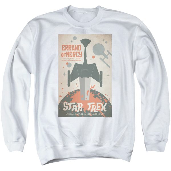 STAR TREK : THE ORIGINAL SERIES EPISODE 26 ADULT CREW SWEAT WHITE SM on Sale