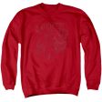 SUPERMAN : CODE RED ADULT CREW NECK SWEATSHIRT RED SM For Cheap