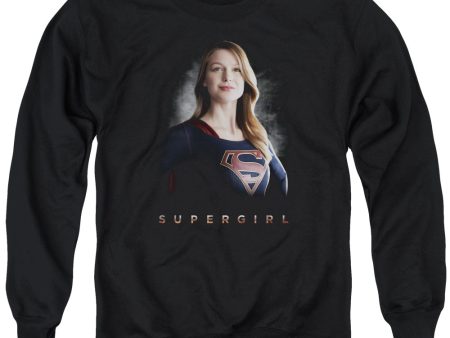 SUPERGIRL : STAND TALL ADULT CREW SWEAT Black XL Sale