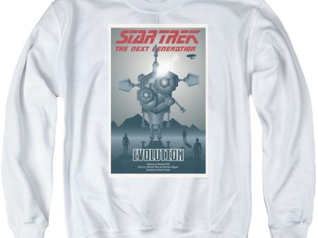 STAR TREK : THE NEXT GENERATION SEASON 3 EPISODE 1 ADULT CREW SWEAT WHITE MD For Sale